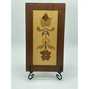 Wooden Picture Original Intarsie 5" X 9"‎ GOOD